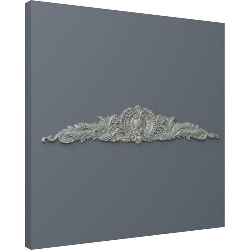 Ekena Millwork 46"W x 9"H x 1 1/8"P Medway Center with Scrolls Onlay