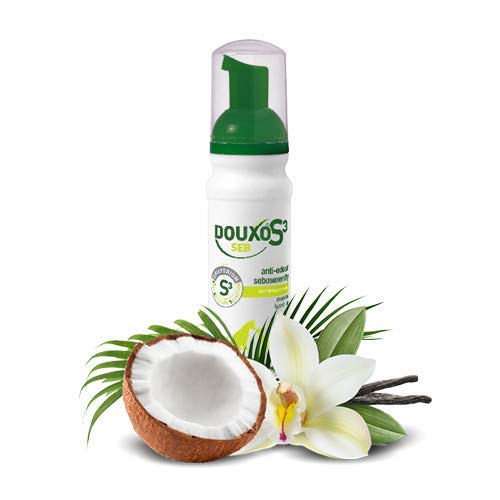 DOUXO S3 SEB Mousse, Dog & Cat Dandruff Solution, Soothing Leave-On Cat Mousse, Effective Mousse for Dog Dermatitis, Flaky & Oily Pet Skin, Hypoallergenic Fragrance, Dog Dandruff Mousse, 150ml - PawsPlanet Australia