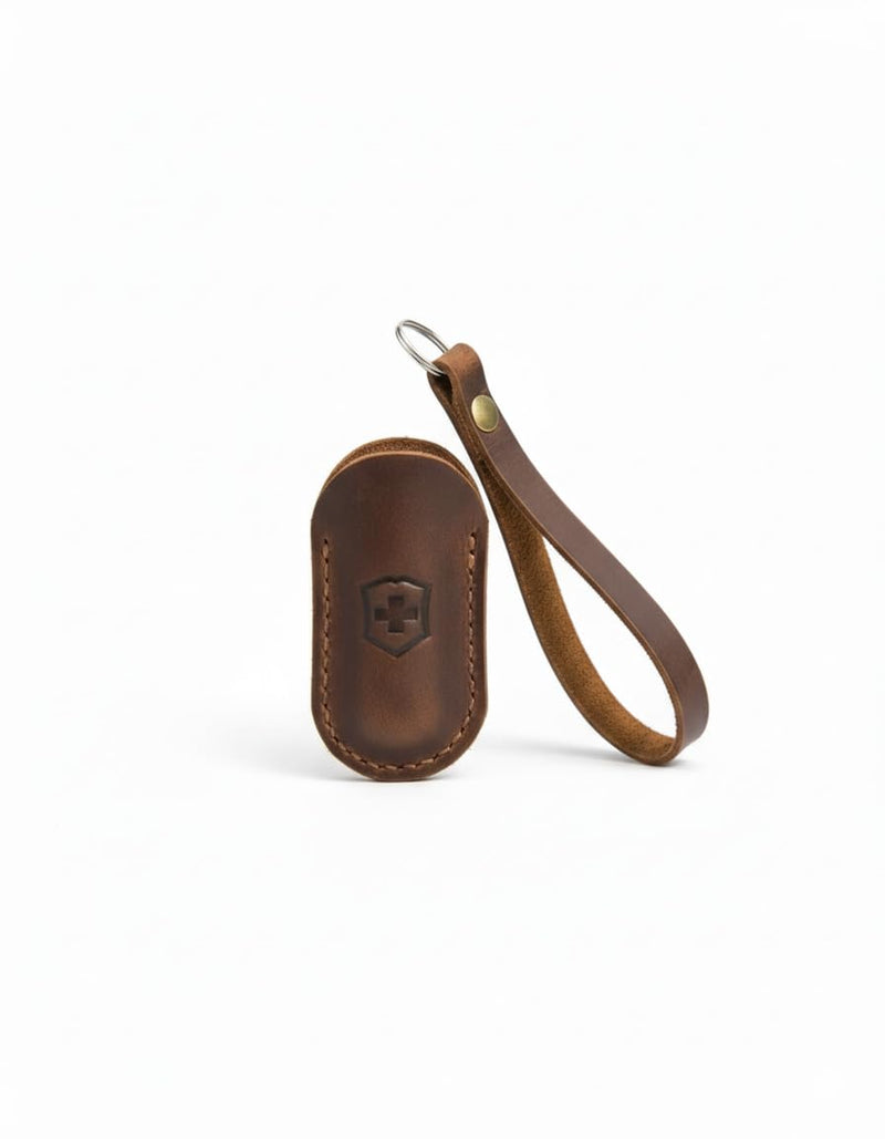 Brown Leather Sheath for 58mm Swiss Mini Pocket Knife Compatible with Victorinox multitools