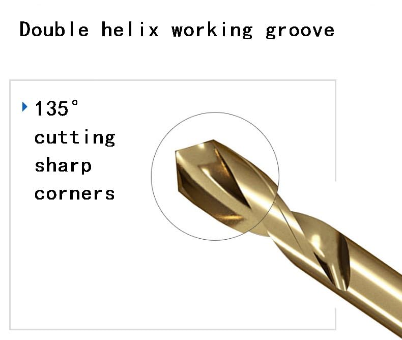M35 Cobalt Round Straight Handle Metric Drill bit Set 1.5mm-6.5mm Drill Bits Suitable for Stainless Steel, Hard Metal, Cast Iron, Copper, Aluminum Plastic(13pcs) 13pcs