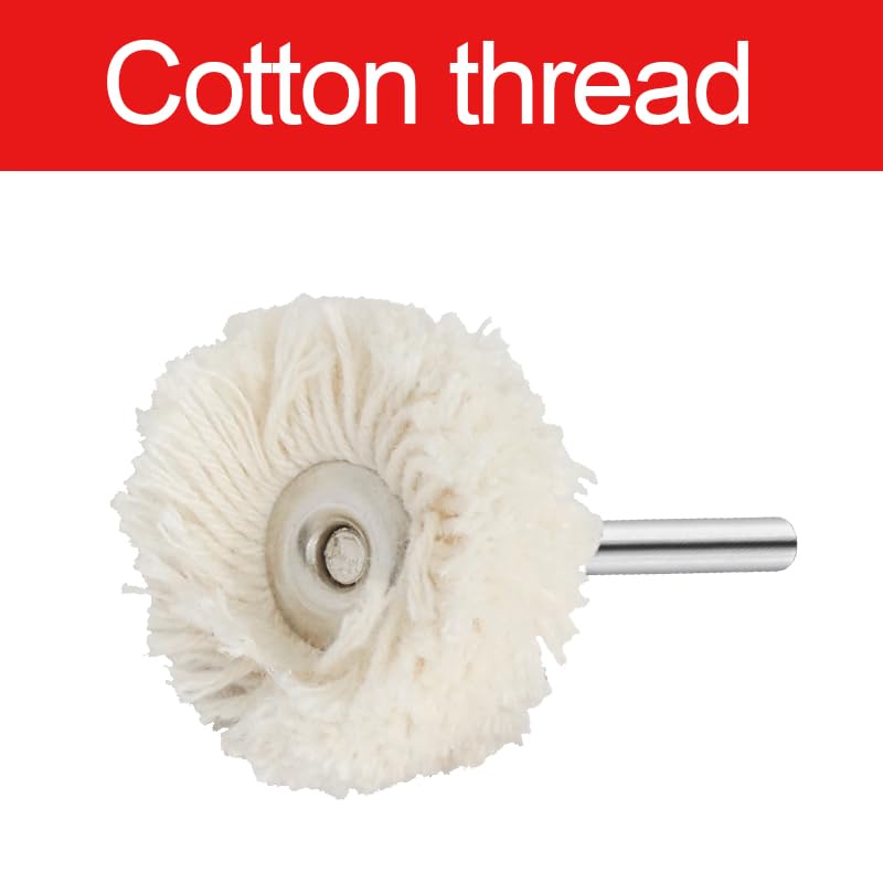 30pcs Cotton Polishing Buffing Wheel for Rotary Tool Polising Kit - Polishing Wheel or Silver Polish Wheel - Watch Polishing Kit - Jewelry Polishing Kit (Thread) Thread