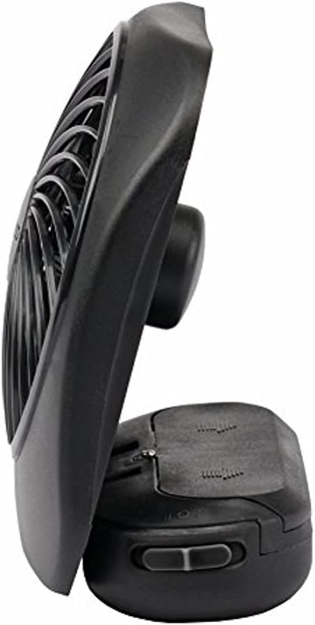 Treva 5 Inch Battery Powered Fan Portable Desk Fan 2 Cooling Speeds with Compact Folding & Tilt Design Cubicle Accessories Small Portable 2 Pack (Black) Black 2 Units