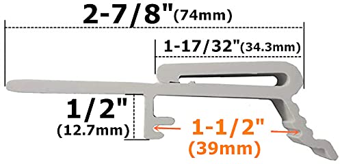 6pcs Valance Clip Vertical Blinds Dust Cover Holder Bracket for 1-1/2" or 1-9/16" Head Rails across the Top
