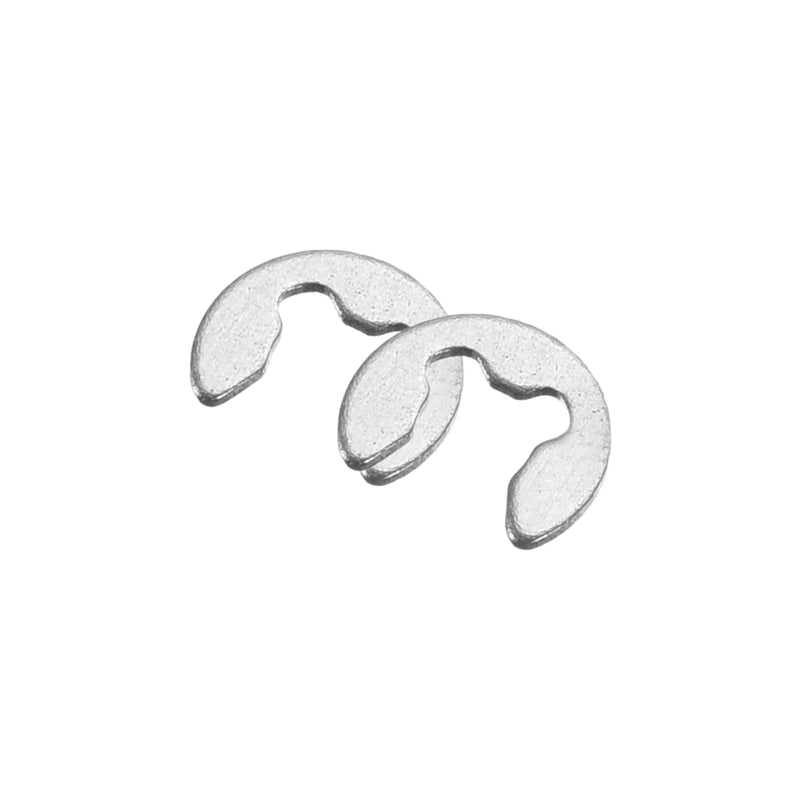 uxcell 50 Pcs External Retaining Rings, 3mm 304 Stainless Steel E-Clip External Circlip Snap Rings Round Wire Snap Rings for Valves Electrical Appliances