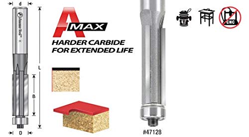 Amana Tool - 47120 Carbide Tipped Flush Trim 1/2 Dia x 1/2 Shank 3-Flute