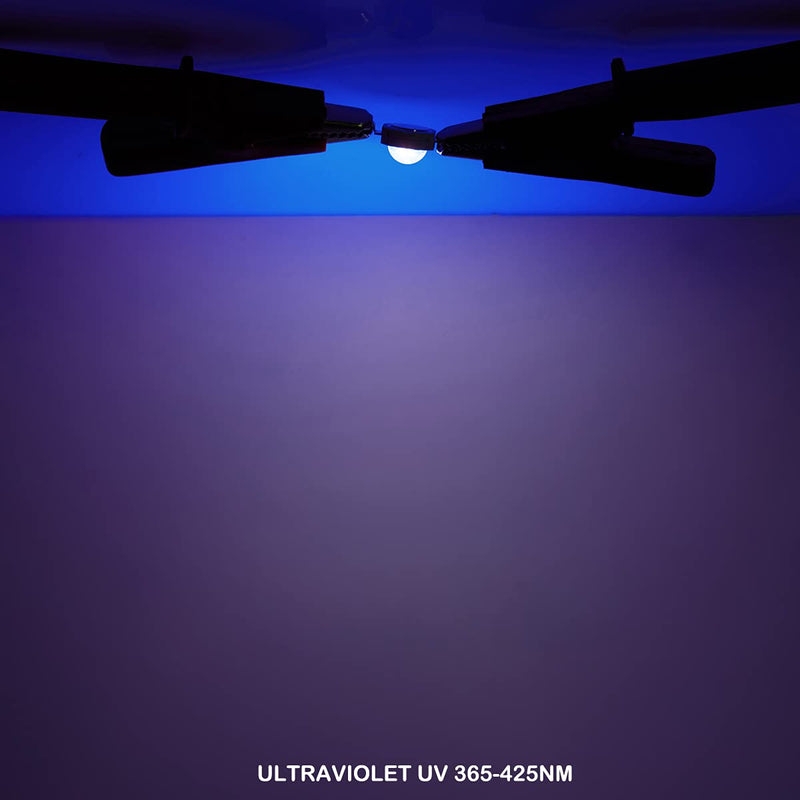 CHANZON 10 pcs High Power Led Chip 3W Purple Ultraviolet (UV 395nm / 400mA - 500mA / DC 3V - 3.4V / 3 Watt) SMD COB Light Emitter Components Diode 3 W Ultra Violet Bulb Lamp Beads DIY Lighting G) Purple Uv (395nm)