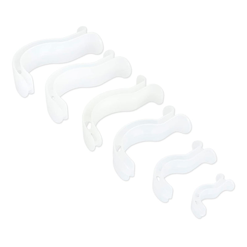 Line2design Berman Pediatric Oral Airway Kit Polyethylene Plastic Clear - First Aid Emergency Rescue - Stop The Bleed Trauma Airways Emt Supplies - Easy Access for The Suction Catheter - 6-Pack
