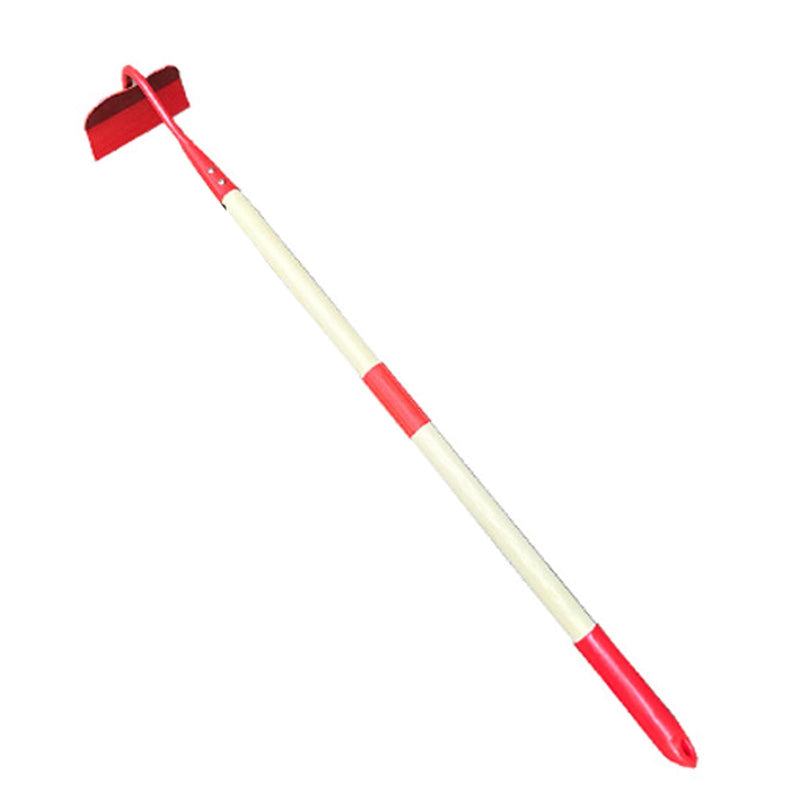 Kids Garden Lawn Hoe-Small Wooden Handle Hoe with Metal Head, 31 inches/ 79 cm Length, for Kids Garden Labor Tool (Red) Red