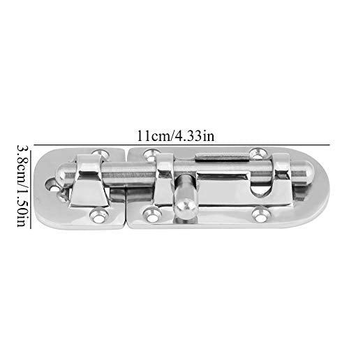 Marine Boat Door Lock, 316 Stainless Steel Slide Barrel Bolt, 110mm Corrosion Resistant Boat Window Latch, No Drilling Direct Replacement for Marine Vessel DIY Repair