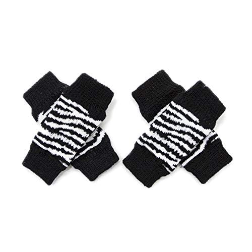 Dog Leg Warmers Dog paw Protector hock Protector for Dogs Leg Socks Knee Pads Joint Support (Zebra, M (3-8 lbs)) Zebra Stripes M (3-8 lbs)