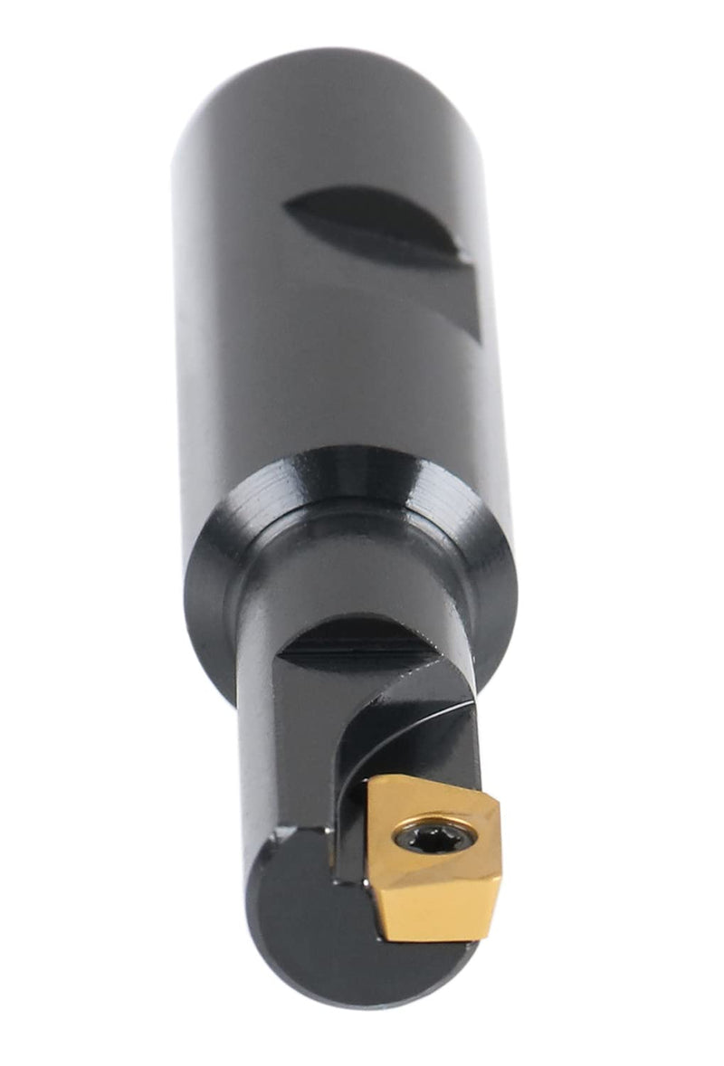 Accusize Industrial Tools 1/2'' 90 Deg Square Shoulder Indexable End Mill with Carbide Apkt11T3 Inserts, 0056-0913 1/2" Cutting Dia., 5/8" Shank, 1 Flute