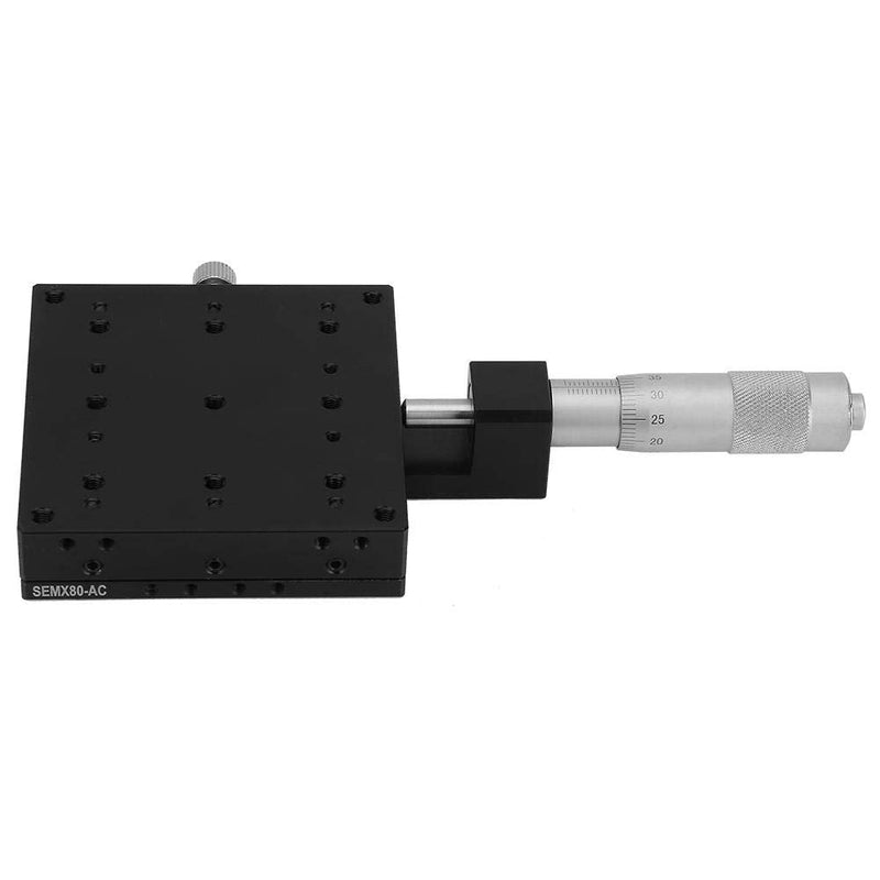X Axis Manual Precision Linear Stage 80x80mm Micrometer Fine-Tuning Cross Roller Linear Stages Translation Displacement Platform Station Optical Sliding Table