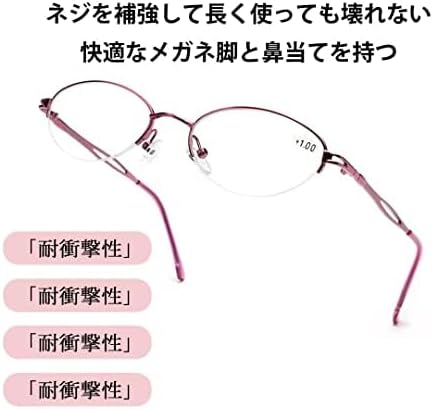 [JIMMY ORANGE] Women's Reading Glasses, Blue Light Cut, Cute, Oval UV Protection, Aspherical Lenses, Reading Glasses, Case Included, For Computers, Smartphones, Fashion - NewNest Australia