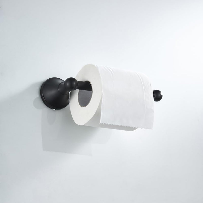 Modern Toilet Roll Holder Brass Toilet Paper Holder Tissue Dispenser for Bathroom Wall Mounted Black