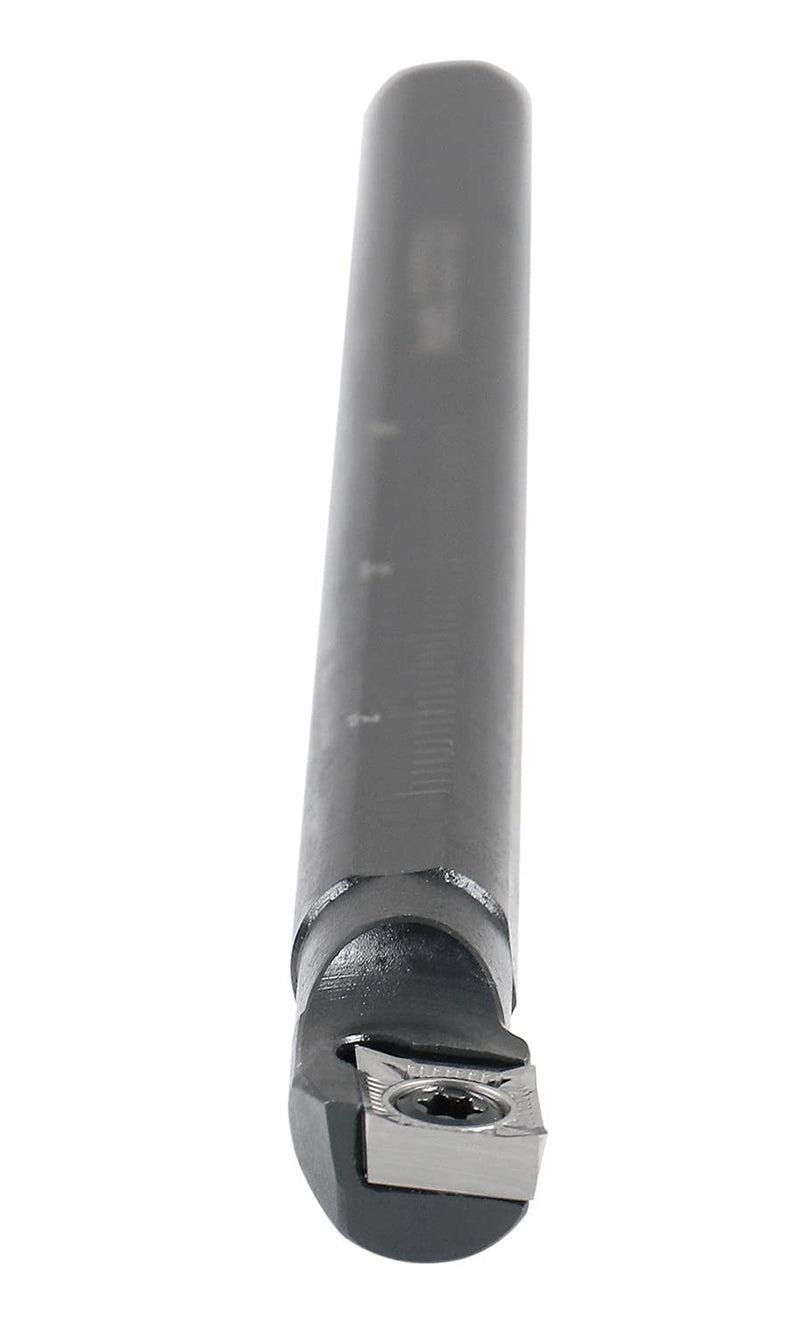 Accusize 1/2 in Rh Sclcr Indexable Boring Bar with CCGT Insert, P252-S501 | 7 in OAL, .600 in Min Bore, CCGT32.51-AKH01 Insert, Negative 5-Degree Angle