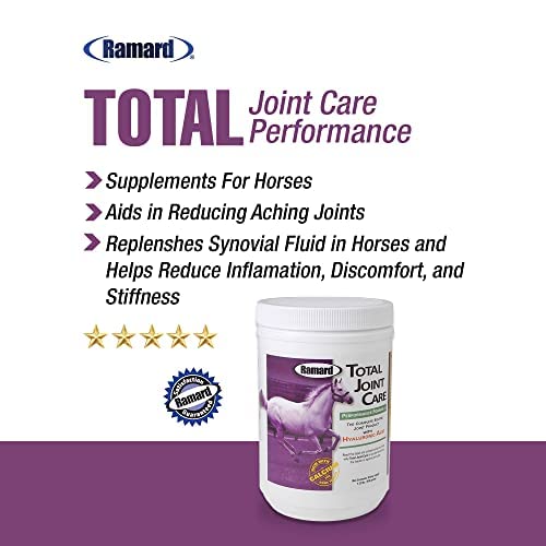 Ramard Total Joint Care Supplements - Equine Joint Supplement w/Glucosamine, Chondroitin, Chondroitin Sulfate, Vitamin C, & Hyaluronic Acid, Total Tendon Care Horse Joint Support Supplement 1.12 lbs 1.12 lb, 30-Day Supply - Jar