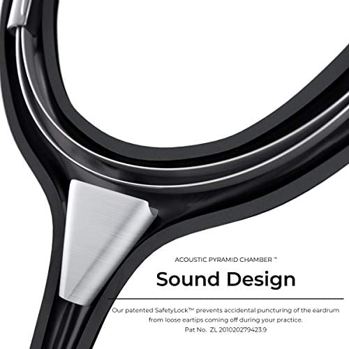 MDF Instruments MD One Epoch Lightweight Titanium Stethoscope, Adult, Bright Blue Tube, Silver Chestpiece-Headset, MDF777T14