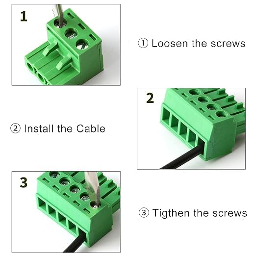 20 PCS 2 Pin 5.08mm Pitch Pluggable PCB Screw Terminal Block Phoenix 8 Pin Plug for 24-12AWG