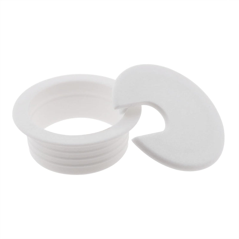 2PCS 1-1/2inch / 38mm Desk Grommet Wire Cord Cable Grommets Hole Cover for Office PC Desk Cable Cord Organizer Plastic Cover, White 2