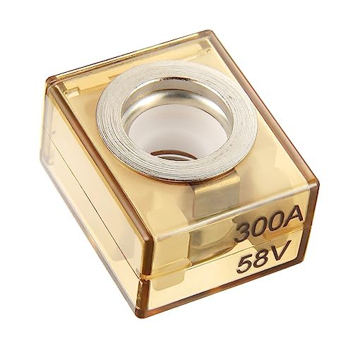 BOJACK Terminal Fuse 300A Marine Rated Battery Fuse (MRBF) 58V DC Max IP66 Waterproof for The Circuit Protection of Automobiles RVs Cranes Ships Charging Piles 300Amp(Pack of 2)