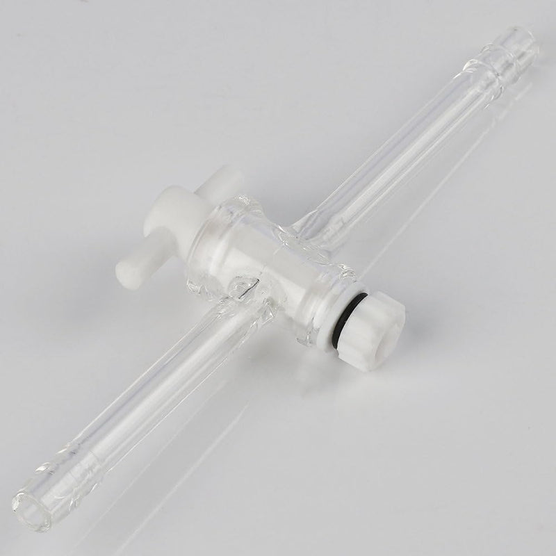 stonylab Glass Vacuum Flow Control Adapter, Borosilicate Glass Flow Control Vacuum Distillation Take Off Adapter with PTFE Stopcock for Laboratory Supplies 1