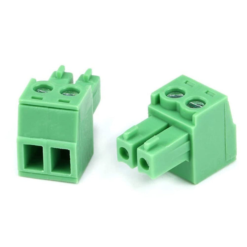 10Pcs 2-Pin 300V 8A 15EDGRK 3.81mm Pitch Screw Terminal Block Connector for 28-16AWG 3.81mm-2-Pin(10PCS)