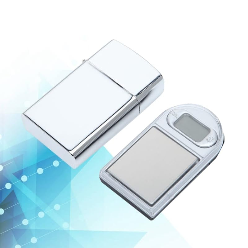 IMIKEYA Mini Digital Jewelry Scale 100G 0.01G Precision Portable Pocket Electronic Scale Lighter Shape Compact for Jewelry Medicine Coins As Shown Size 2