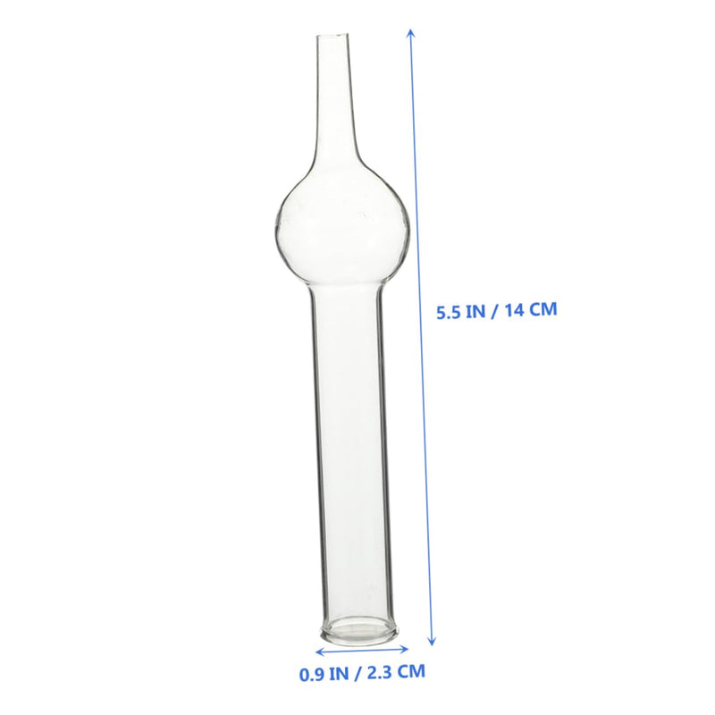 DOITOOL Glass Drying Tubes 5Pcs Single-Ball Drying Tubes for Chemistry Experiments Laboratory Glass Tubing for Teaching Transparent Lab Glassware 5.51 X 0.90 X 0.90In