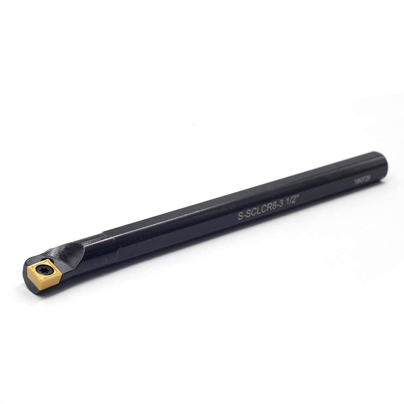 OSCARBIDE 1/2'' x 7''Indexable Boring Bar,Right-Hand Sclcr Boring Bar with Carbide Insert CCMT09T304(CCMT32.5),1 Piece