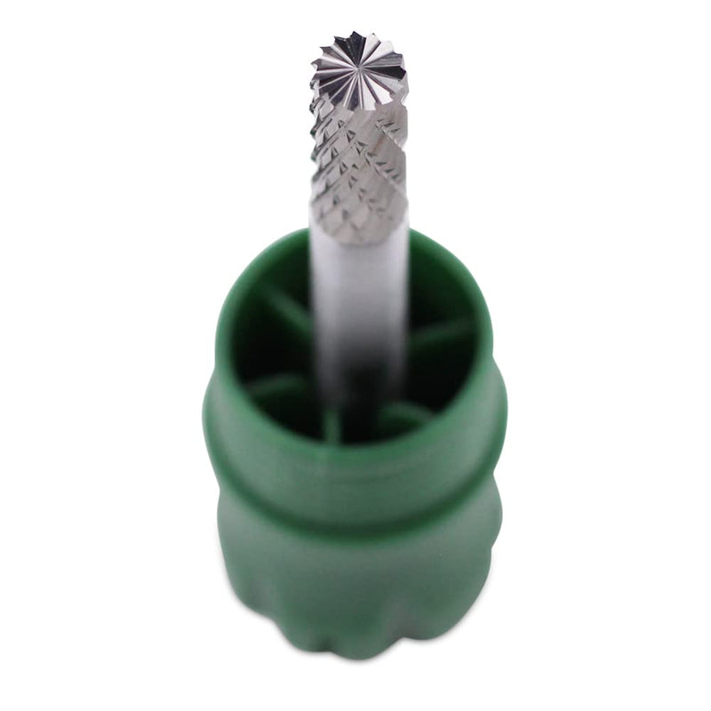 BHA Cylinder End Cut Shape Tungsten Carbide Burr Die Grinder Rotary Tool Bit for Metal Contouring and Deburring, Double Cut with 1/4" Shank (SB-1: 1/4" Cut Diameter x 5/8" Cut Length) SB-1: 1/4" Cut Diameter x 5/8" Cut Length