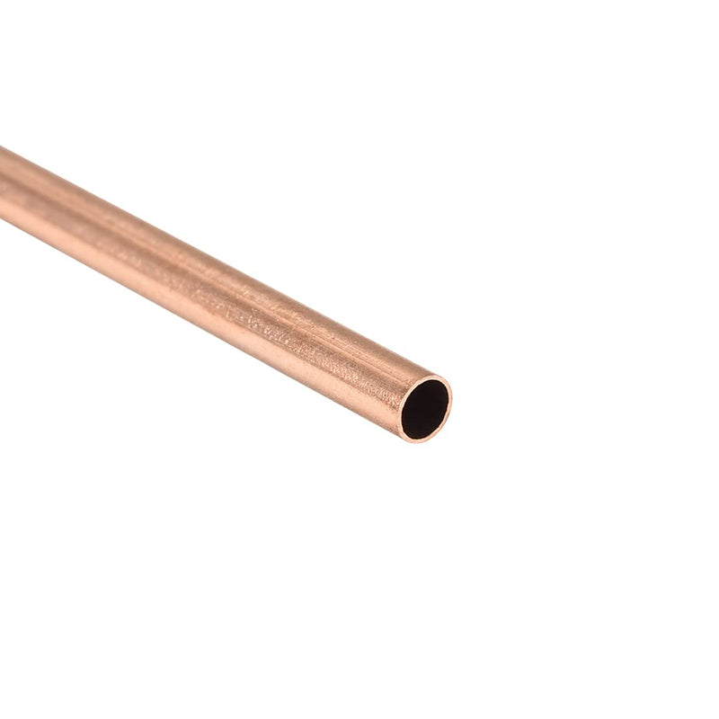 uxcell Copper Round Tube, 3mm OD 0.2mm Wall Thickness 300mm Long Straight Pipe Tubing 2 Pcs 3mm x 0.2mm