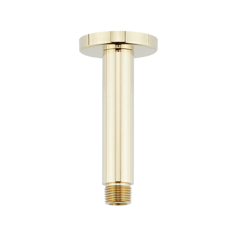 Signature Hardware 449669 4" Square Ceiling Mounted Shower Arm and Flange Brushed Nickel