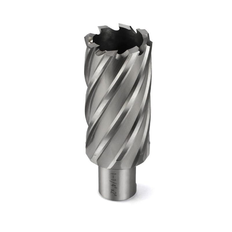 Annular Cutter 3/4 Inch Weldon Shank 1-1/4 Cutting Diameter 2 Cutting Depth Slugger Bits HSS Kit for Magnetic Drill Press