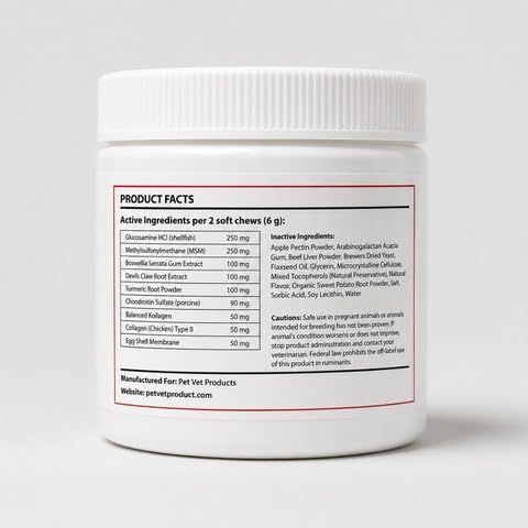 Dog Hip and Joint Supplement - Glucosamine for Dogs (Beef Liver, 60 Chews) - Dog Joint Supplement with MSM, Chondroitin, Vet Approved Dog Vitamins -Mobility Joint Pain Supplements Hip & Joint