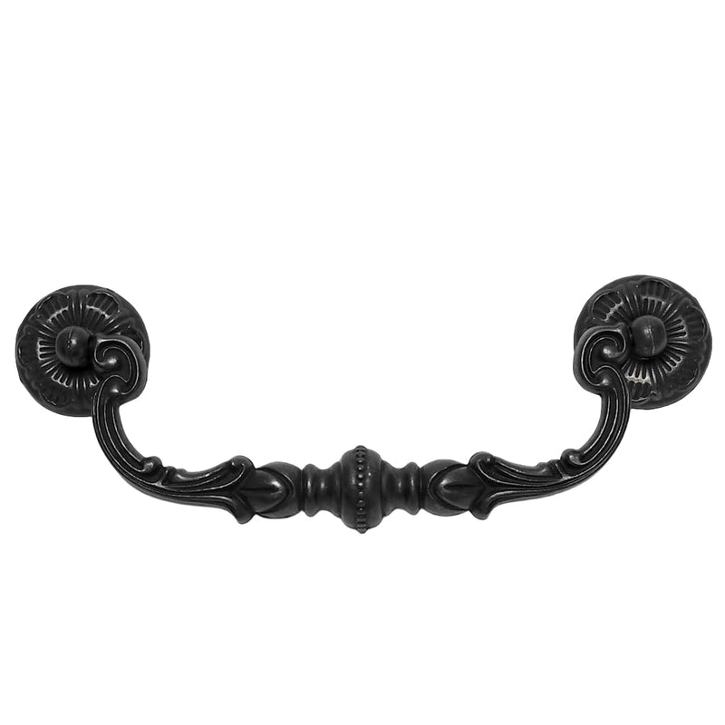 4-Pack 5.25" C-C Bail Drawer Pull Drop Dresser Handle Cabinet Pull Knob Hardware Vintage Style Antique Black 5 1/4" 135mm Centers (Antique Black,4) 4