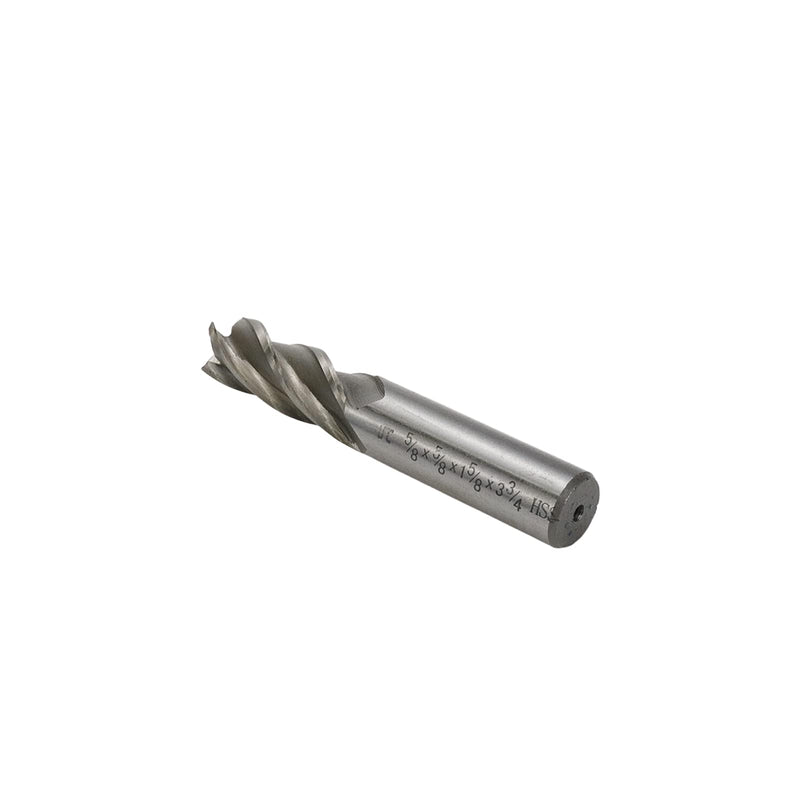 End Mill 5/8" Cutting Dia 5/8" Shank 4 Flute HSS End Mill Drill Bit 5/8"×5/8" 1pcs
