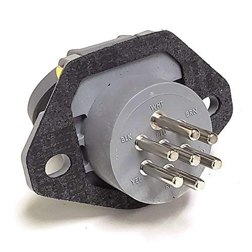 Tramec Sloan Nylon 7-Way Smart Box Solid Pins Receptacle Socket Replacement SAE J560 (38501)