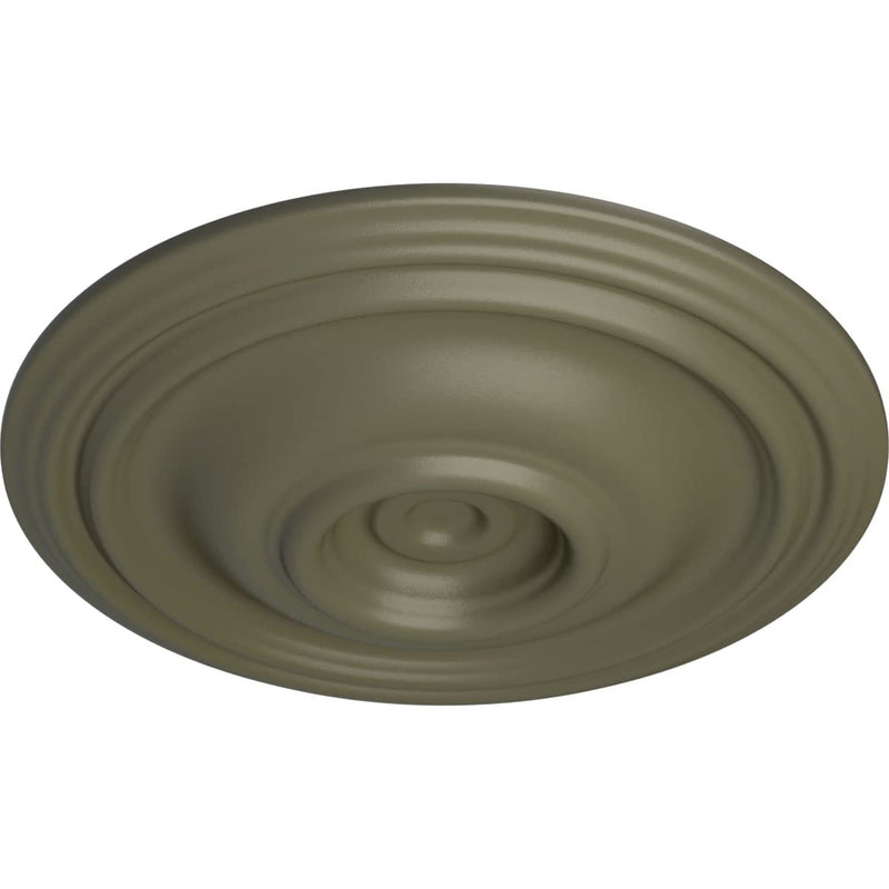 Ekena Millwork CM14TRSSF 14-3/4" x 1-3/4" Traditional Ceiling Medallion, Spartan Stone Spartan Stone (Flat Finish)