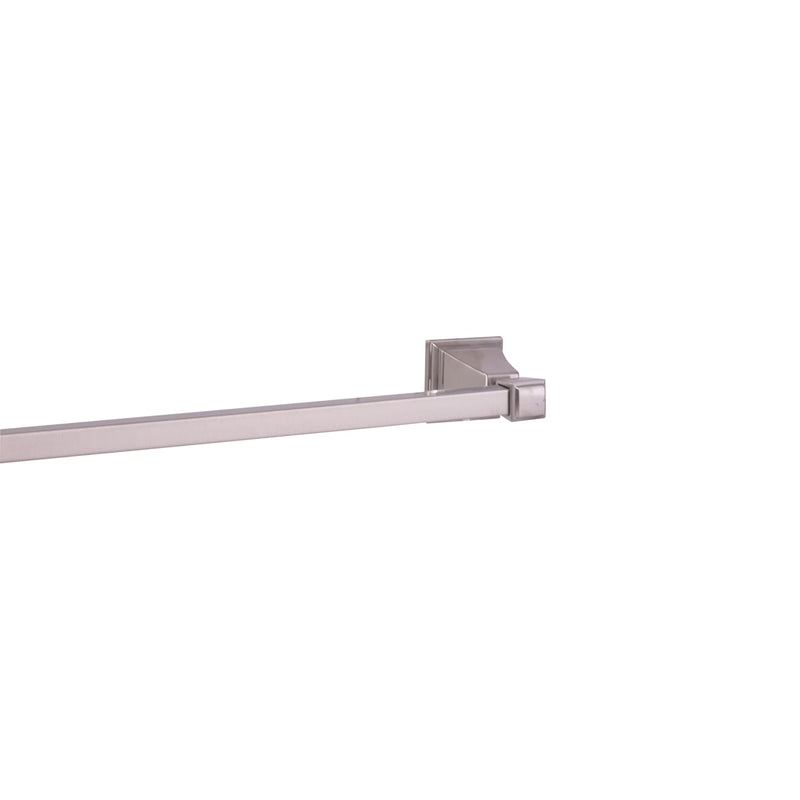 Design House 560409 Wall Mount Classic Torino 24" Towel Bar for Bathroom Walls, Satin Nickel 24 in. Wide Towel Bar