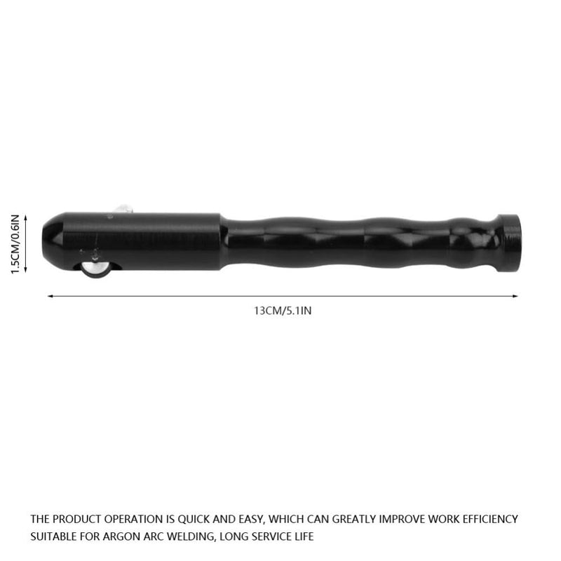 TIG Pen Finger Feeder Welding Rod Holder 1.0-3.2mm (1/32''-1/8'') Welding Wire Pencil Filler TIG-Pen Weld Filler Metal Tool(Black) Black