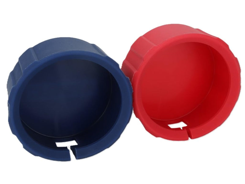 NAVAC NMGB1 Impact-Resistant Refrigerant Pressure Gauge Boots | Protective Rubber Covers Pro Manifold Gauges NMG11A, NMG12A, NMG13A, NMG14A, NMG15A | Fits 3-1/8" Diameter | 1 Red, 1 Blue
