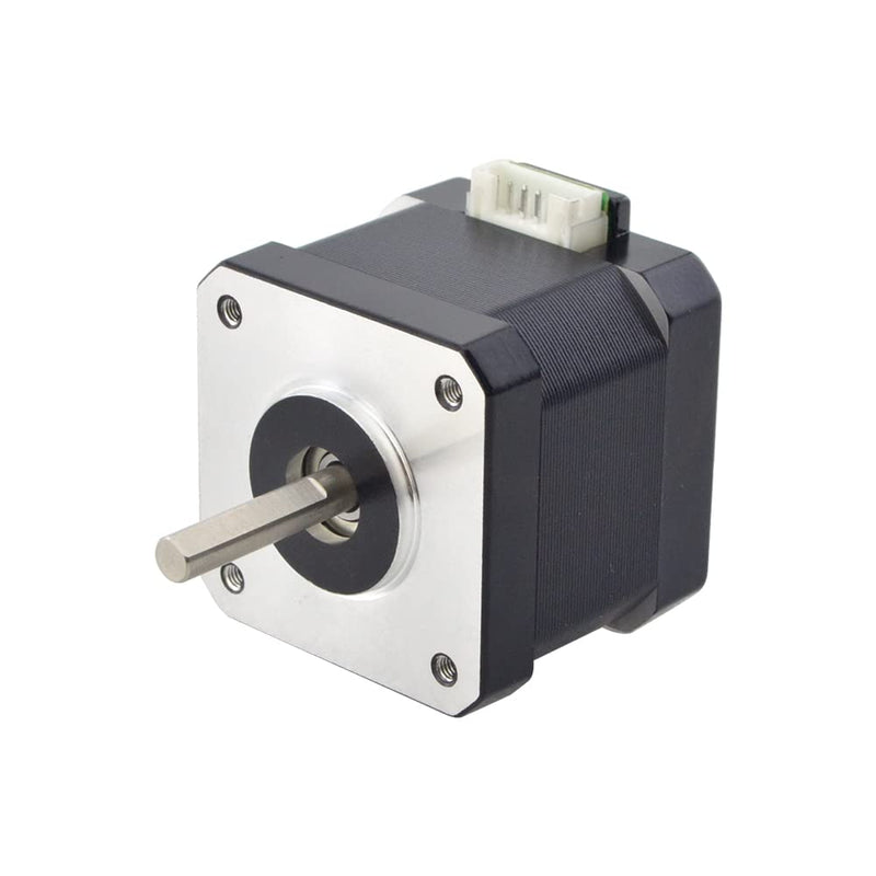 STEPPERONLINE Nema 17 Stepper Motor Bipolar 1.5A 42Ncm 42x42x38mm 1.8deg 4 Wires with 1m Cable and Connector (1 Pack) Black-1.8°
