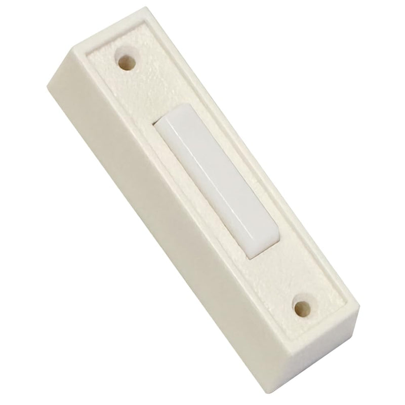 LED Lighted Doorbell Button Push Switch Wall Mounted For Chime Ring (WHITE) WHITE