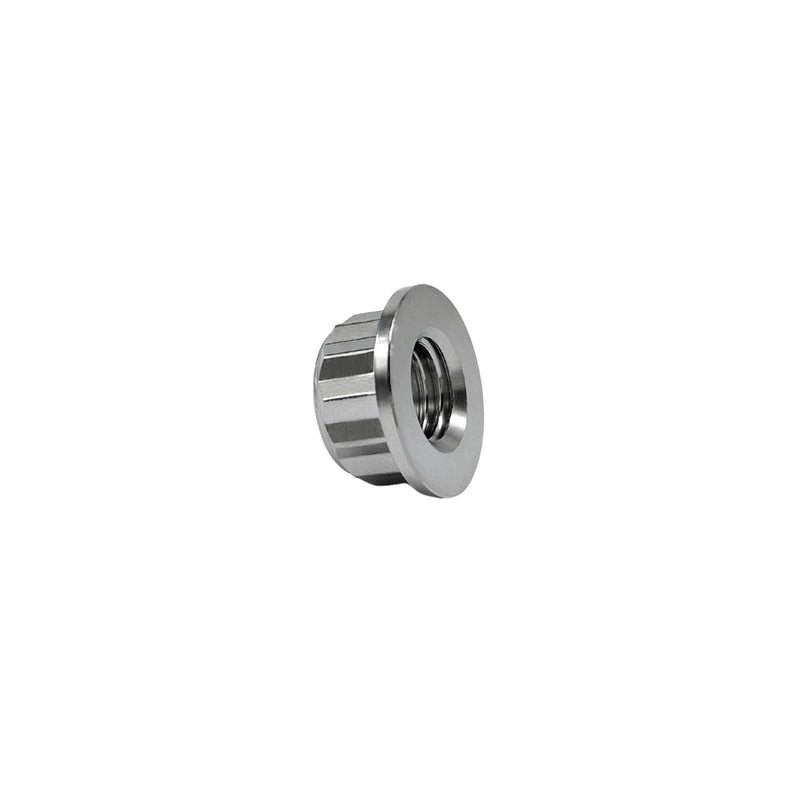 RISON Titanium Bi-Hex Sprocket Nut 12PT Flange Lock nut Titanium Metal Lock nut Pack of 5 (M10x1.25mm,Original) M10x1.25mm Original
