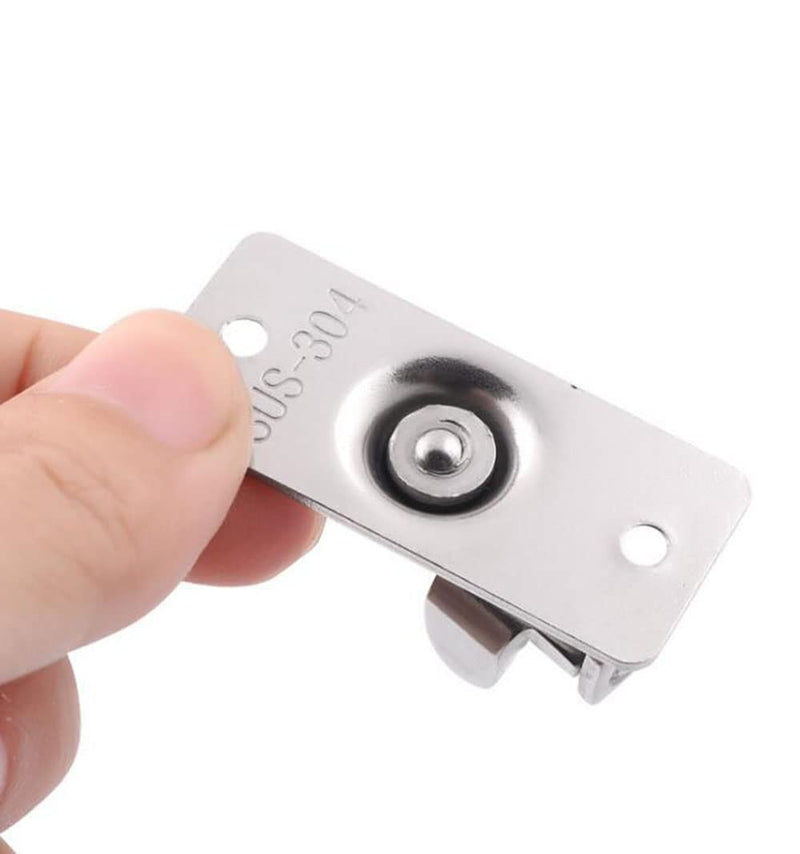90 Degree Right Angle Door Lock Bolt Lock cam Lock Door and Window Sliding Lock Lever Bolt Storage Sliding Door Lock Pocket Special Door Lock (Silver)