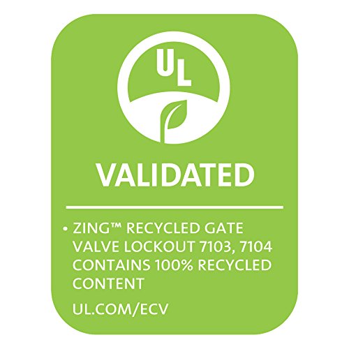 Zing Green Products 7103 RecycLockout Gate Valve Lockout, USA Made Recycled Plastic, Covers 1 to 2.25 Inch Valves 1 inches - 2.25 inches Valve Handle Diameters
