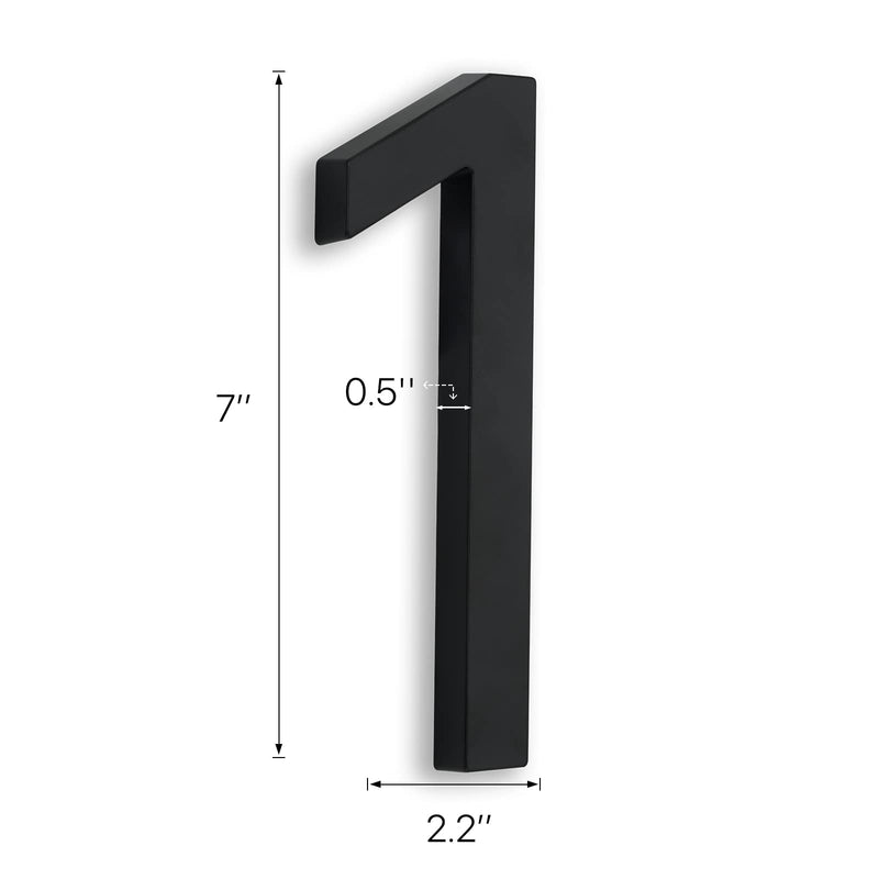 7 Inch House Numbers For Outside modern,Address Numbers For Houses Numbers For Address On House Metal Black Large Modern House Number Door Numbers For House Floating Flush Mount Zinc Alloy Black 1