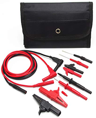 TH-6-KIT Automotive Test Lead Kit, Test Probes,Flexible Silicon Back Probe pins,Shielded Alligator Clips and Large Crocodile Clips,Multimeter Clamp Meter TH-6-KIT