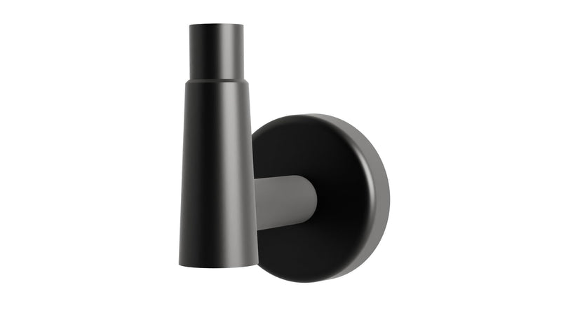 HELVEX Deco Collection Robe Hook Bathroom Accessory, Bathroom Towel Holder Bathroom Hardware, Matte Black Finish UDC-06-MB Small Towel Bar - Deco Collection