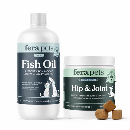 Fera Pets Stiff Joints & Mobility Support for Dogs – Collagen + Hip & Joint Chews for Flexibility, Comfort & Active Movement